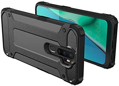 Oppo A5 2020 ile uyumlu Çİft Katman Koruyucu Crash Military Tank Kılıf - Rose Gold - Görsel 3