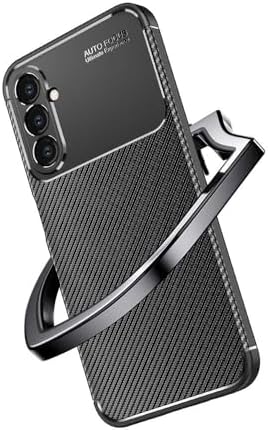 Ehr. Galaxy S24 ile Uyumlu Kamera Korumalı Darbe Önleyici Carbon Brushed Silikon Kılıf (Siyah, Galaxy S24)