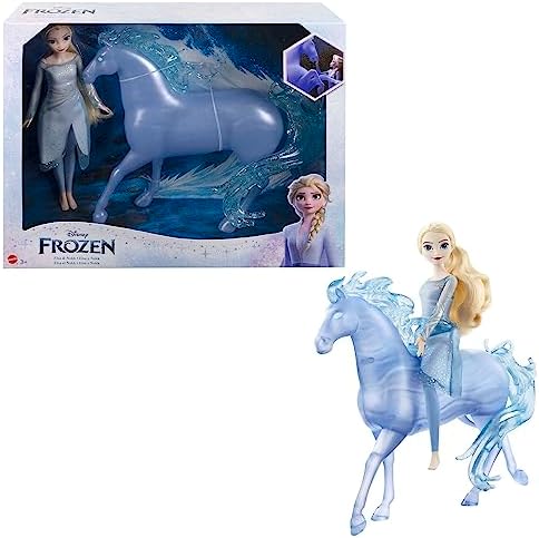 Mattel Karlar Ülkesi Elsa ve Güzel Atı Nokk Karlar Ülkesi oyuncakları, Elsa bebek ve Su Nokk'u figürü HLW58 - Görsel 3