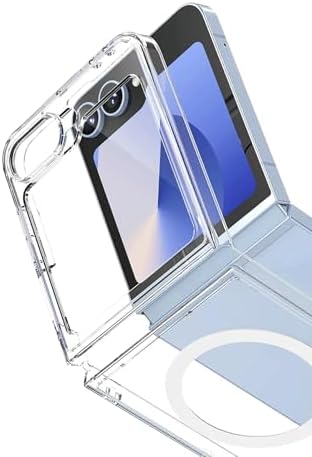 & AKSESUAR Galaxy Z Flip 7 için Magsafe ile Uyumlu Arka Kısmı Şeffaf Kenarları Silikon Yapılı Güçlendirilmiş Mıknatıslı Wireless Kablosuz Şarj Destekli Kılıf (Z Flip 7) - Görsel 3
