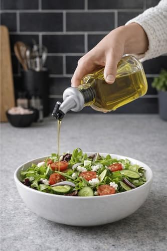 Alternative view of 2'Li Şeffaf Cam Yassı Yağdanlık - Sızdırmaz Tıpalı 200Ml. Sirkelik Sosluk