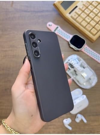 Süper İnce Mat Ultra Thin Silikon Kılıf Siyah Galaxy A16 ile uyumlu