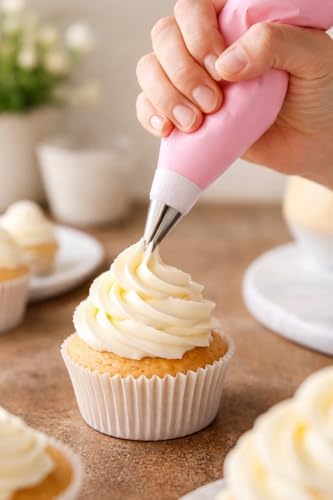 Çok Parçalı Krema Sıkma Torbası Seti, Paslanmaz Çelik Uçlu, Pasta ve Kek Süsleme Kit (8 Parça Çok Renkli) - Görsel 3