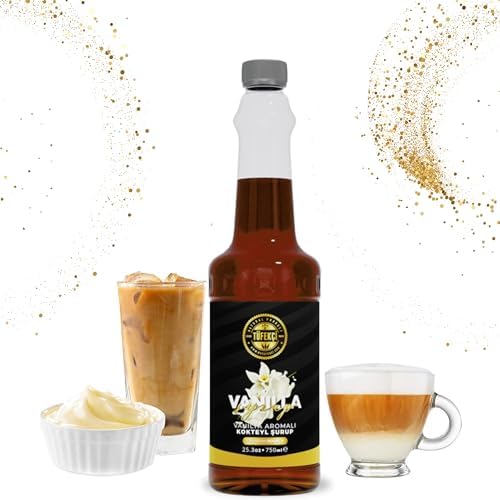 Alternative view of Vanilya Aromalı Şurup 750 ml – Kahve, Pasta, Tatlı ve Kokteyl İçin, Doğal Aroma, Gerçek Pancar Şekeri