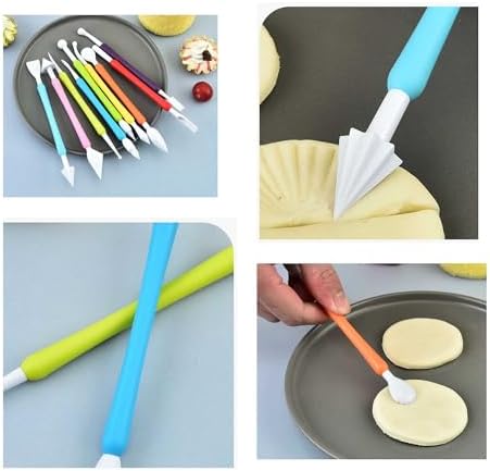 Profesyonel Pasta Süsleme Seti,18 Parça, Renkli Dekorasyon Marzipan Set Kalemi, Krema Sıkma Torbası, Spatula, Hamur Şekillendirici,Pasta Süsleme Araçları Trapez Spatula Pasta Aksesuarı Pasta Kiti - Görsel 3