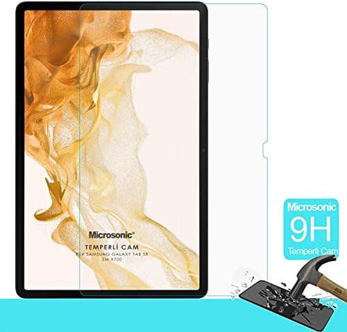 Galaxy Tab S9 FE Tempered Glass Cam Ekran Koruyucu [Galaxy Tab S9 FE ile Uyumlu Ekran Koruyucu - Şeffaf]
