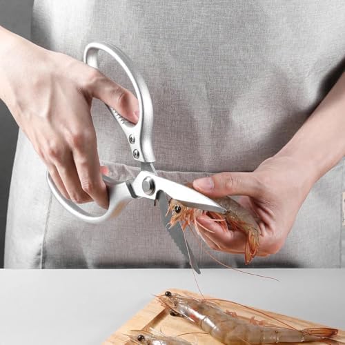 Profesyonel Mutfak Makası Paslanmaz Çelik 304 Çok Amaçlı Tavuk Balık Sebze Makası Soda Açıcı Fonksiyonlu Keskin Bıçaklı Ergonomik Mutfak Makası - Görsel 3