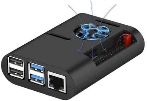Raspberry Pi 4 Fan Case-Siyah - Görsel 3