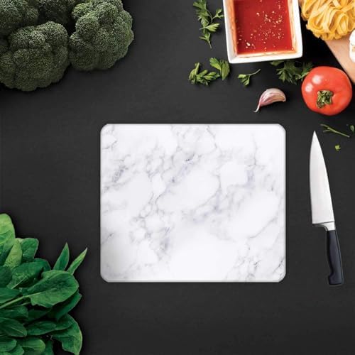 Cam Kesme Tahtası Panosu 25 X 35 Kırılmaya Isıya Çizilmeye Dayanıklı Antibakteriyel Doğal Kesme Tablası Mermer Design - Görsel 2