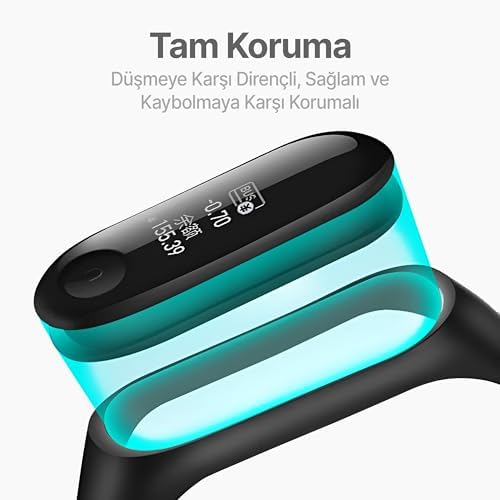 Xiaomi Mi Band 7/6/5/4 İle Uyumlu Tam Kaplayan Silikon Çerçeveli Bilek Kalınlığına Göre Ayarlanabilen Hafif ve Bileği Rahatsız Etmeyen Kaliteli Hasır Örme Kumaş Kordon - Görsel 3