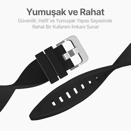 Alternative view of 22mm ile Uyumlu Saatler için Çizgi Model 46mm Yumuşak Silikon Kordon  Watch (GT6 Pro/GT6/GT5 Pro/GT5/GT4/Watch 4 Pro/GT3/GT3 Pro/GT2/GT2 Pro)