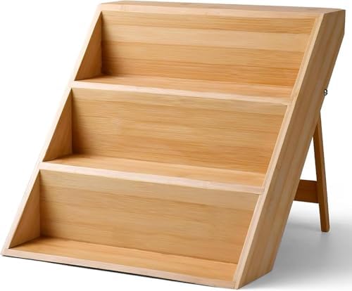Bambu 3 Katlı Katlanabilir Baharat Standı | Çekmece İçi Kullanıma Uygun Baharatlar İçin Organizer (Kavonozlar ve Aksesuarlar Dahil Değildir) - Görsel 2