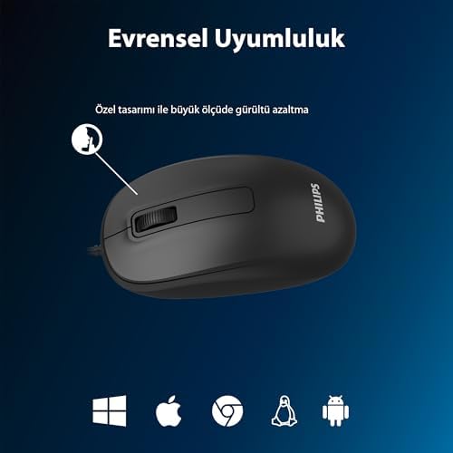 SPK7238 USB Kablolu 1200DPI 3 Tuşlu Optik Mouse Siyah - Görsel 3
