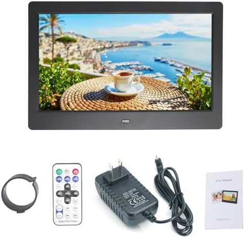 Alternative view of 10.1 Inç Dijital Fotoğraf Çerçevesi Masaüstü Elektronik Albüm IPS Ekran Fotoğraf/Video/Müzik/Saat/Takvim Fonksiyonları Arka Standlı Uzaktan Kumandalı