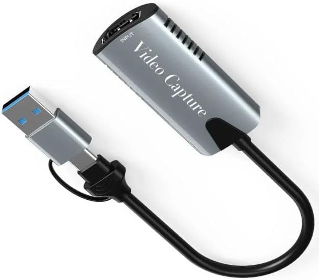 Type-c To Usb 2in1 Video Capture Yakalama Kartı 4K 1080P Uçlu HDMI to Type-C PC Bilgisayar Video Adaptör Çevirici - Görsel 3
