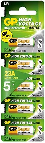 GP Batteries GP23A Süper Alkalin 23A/MN21/V23GA Boy Pil, 12 Volt, 5'li Kart, Bakır/Beyaz/Yeşil - Görsel 2