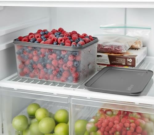 No Frost Silikon Yumuşak Kapalı Saklama Kabı Dondurucu ve Buzluk Saklama Kabı 3150 ml, Kapaklı No Frost Saklama Kabı 3150 Ml, Derin Dondurucu Saklama Kabı 3150 Ml - Görsel 2