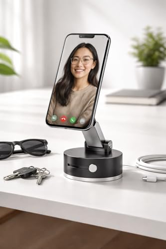 Alternative view of Busstier Vakumlu Kilitli Araç İçi Telefon Tutucu Güçlü Neodimyum Mıknatıslı 360 Derece Çok Açılı Ayarlanabilir Katlanabilir Tasarım Torpido Cam Konsol Masaüstü Tekrar Takılabilir Vakum