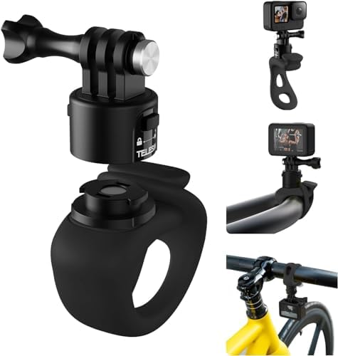 TELESIN Hızlı Çıkarma Esnek Montaj Sarma Bandı, Bisiklet Gidon Rulo Çubuk Tüp Çubuk Çubuk Montaj Aksesuarı Aksiyon Kameraları için (GoPro, Insta360, DJI) (Siyah, Hızlı Çıkarma) - Görsel 3