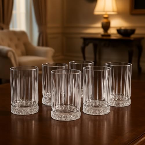 6 Adet Cam Tekila Bardağı - 60 ML  Desenli, Çok Amaçlı Kahve Yanı, Su ve Meşrubat İçin Tekila Shot Bardağı