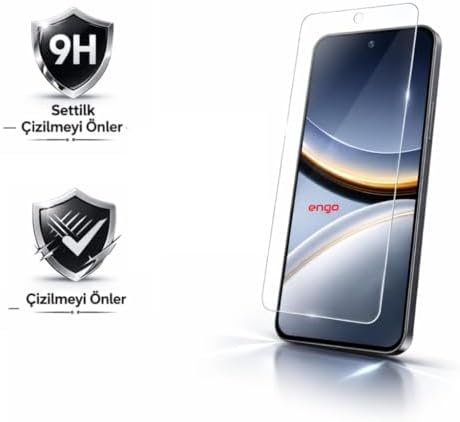Alternative view of Poco F7 Ekran Koruyucu 9H Şeffaf Nano Dayanıklı Koruma