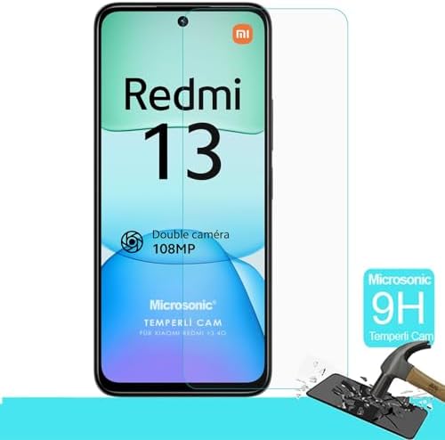 Alternative view of Xiaomi Redmi 13 4G Tempered Glass Cam Ekran Koruyucu [Redmi 13 4G ile Uyumlu Ekran Koruyucu - Şeffaf]