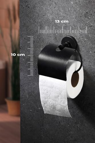 Alternative view of Yapışkanlı Siyah Geniş Kapaklı Tuvalet Kağıtlığı Wc Kağıtlık Tuvalet Kağıdı Askısı