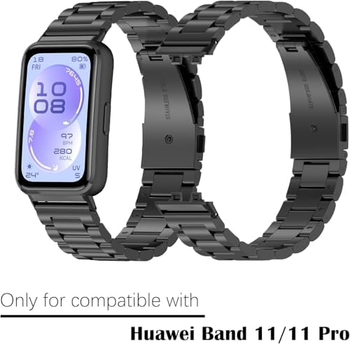 Alternative view of [Stainless Steell]  Band 11/11 Pro ile Uyumlu Çelik Kordon [Kısaltma Aparatlı] Paslanmaya Dayanıklı  Band 11 Kordon Katlanır Tokalı Bakla Model  Band 11 Pro Kordonu