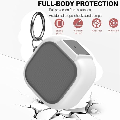 Galaxy Buds4 ve Buds4 Pro Uyumlu Güvenlik Kilitli Telefon Standı Fonksiyonlu Premium Kulaklık Kılıfı (Beyaz) - Görsel 2