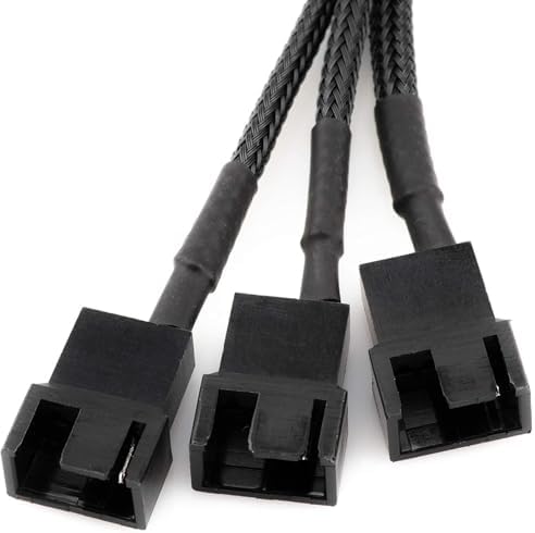 9745 Sata Power To Fan Çevirici 3 Port Y Pin PWM Çoklayıcı Splitter 30cm 24AWG Fan Kablosu, Bilgisayar anakartının CPU fanının güç sağlamak için SATA arayüzünü kullanması sağlamak - Görsel 3