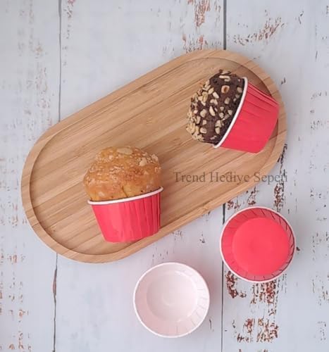 Alternative view of 50'li Kırmızı Muffin Kek Kalıbı, Kek Kapsülü Cupcake Kalıbı, Airfryer Uyumlu