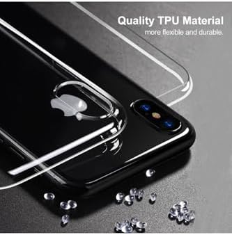 Apple iPhone X 360 Uyumlu Kılıf Silikon Şeffaf Ön Arka Kmp