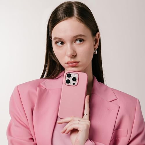 iPhone Kılıf İnce Sıvı Silikon 3 Katmanlı Jel Kauçuk (Toz Pembe (7), iPhone 13 Pro) - Görsel 3