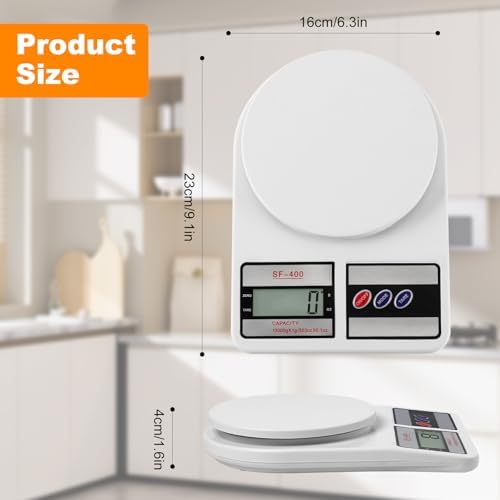 Dijital Mutfak Terazisi 22lb/10kg Kapasite, oz/g Üniteli Paslanmaz Çelik Gıda Ölçeği | Değiştirilebilir USB-C ve Pil Gücü | Yemek Hazırlama, Yemek Pişirme, Pişirme için İdeal - Görsel 3
