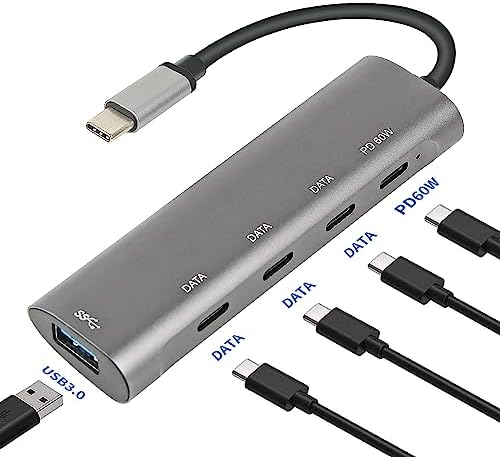 Alternative view of Macbook Şarj Uyumlu Type-C Destekli 60W Pd Tüm Bilgisayarlar İçin Şarj Uyumlu 5 in 1 Hub Dönüştürücü Çevirici Çoklayıcı USB Typec Girişli C268