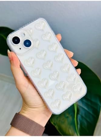 Iphone 13-14 ile Uyumlu Kabartma Balon Kalp Tasarımlı Şeffaf Kılıf - Görsel 3