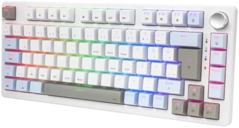 Gravion VEXOR RGB Mekanik Gaming Oyuncu Klavyesi 82 Tuş | 3 Mod (Bluetooth + 2.4G + Kablolu) | Huano Brown Kahverengi Switch Linear | 2000mAh Batarya | Anti-Ghosting Kompakt%75 Hot Swap