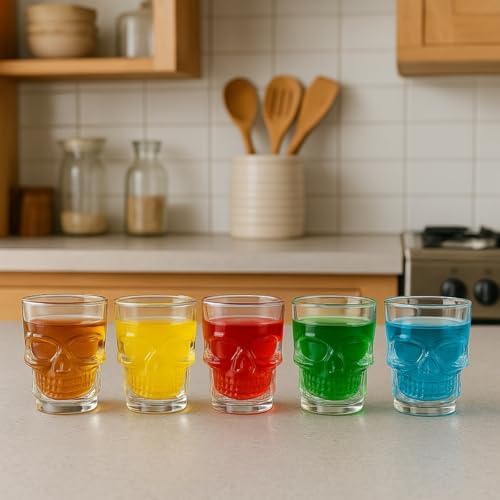 Alternative view of 6’lı Tekila Bardağı Seti Kafatası Tasarımlı – 60 ml Şeffaf Cam, Şık ve Dayanıklı Shot Bardakları, Dekoratif ve Özel Sunumlar İçin İdeal