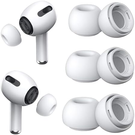 AirPods Pro ve Pro 2.Nesil Uyumlu Anc Delikli Üç Boyut Premium Yedek Silikon Kulaklık Uçları (S, M, L) - Görsel 3