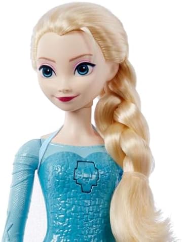 Alternative view of Mattel  Karlar Ülkesi oyuncakları, Karlar Ülkesi filmindeki 'Let It Go' şarkısını 4 dilde seslendiren ve filmdeki kıyafetini giyen, Şarkı Söyleyen Elsa bebek, JDX52