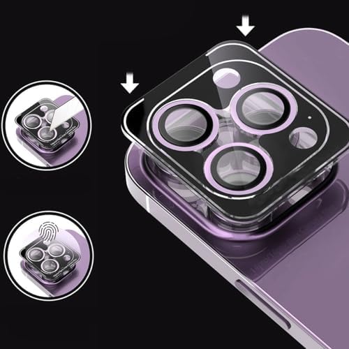 iPhone 15 Pro Max ile uyumlu Kolay Takma Aparatı Bulunan Görüş Açısını Bozmayan Yüksek çözünürlüklü dizayn Z-CL-12 Premium Advice Safir Kamera Lens Koruma Gri - Görsel 3