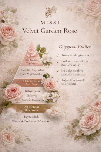 Alternative view of Kristal Gül Serisi- Şeffaf Cam/Garden Rose Oda Kokusu