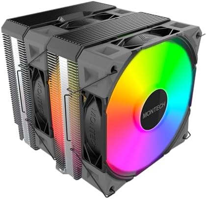 NX600 ARGB 6 Isı Borulu ve Premium Üst Kapaklı Çift Kule CPU Hava Soğutucu | 28mm E28 ARGB Premium Fan | Lehimli Bakır Taban | Üstün Isı Dağılımı | Tüm Intel ve AMD Soket Desteği |Siyah - Görsel 3