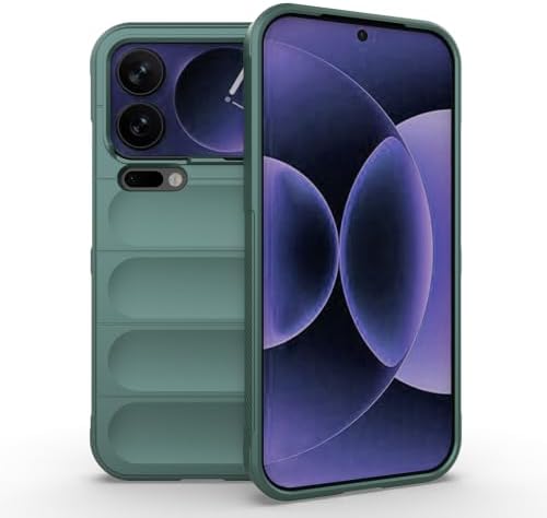 Xiaomi 17 Pro Max İle Uyumlu Kılıf TPU Oyuklu Arka Yüzey Z-Etnik Esnek Silikon Kapak O-tto Prime Silikon Mi 17 Pro Max için Kılıf Koyu Yeşil - Görsel 3