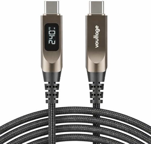 Type-C To Type-C 240W 1.2 M Dijital Watt Göstergeli Metal Uçlu Şarj Kablosu iPhone 17, 16, 15, Galaxy S24, S23, Pixel, iPad, MacBook, Nintendo, Xiaomi Uyumlu, Siyah - Görsel 3