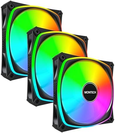AX120 PRO ARGB PWM 120mm Fan 3'lü Paket, Üst Düzey, 360° ARGB Aydınlatma, Tüfek Tipi Yatak, Sessiz Düşük Gürültü, 600–1600 RPM, Fan Göbeği Dahil, Siyah Renk - Görsel 3