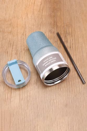 304 L Çelik Mavi Işıltılı 890 ml Pipetli Soğuk Sıcak El Termos cin940mv - Görsel 3