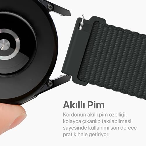22mm ile Uyumlu Saatler için Hasır 46mm Yumuşak Naylon Kordon  Watch (GT6 Pro/GT6/GT5 Pro/GT5/GT4/Watch 4 Pro/GT3/GT3 Pro/GT2/GT2 Pro)