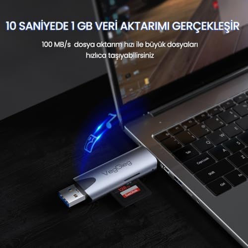 Alternative view of Type-C ve USB 3.0 SD-MicroSD TF Kart Okuyucu