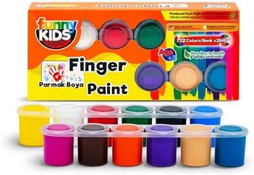 Funny Kids Funny Kids Parmak Boyası 12 Renk x 25 ml Set